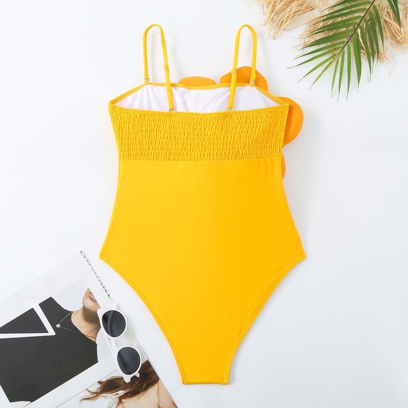 Neu Einteiliges Mode Sexy Badeanzug Für Frauen Dünne Große Blume Badeanzug Set Nylon_voghion.com