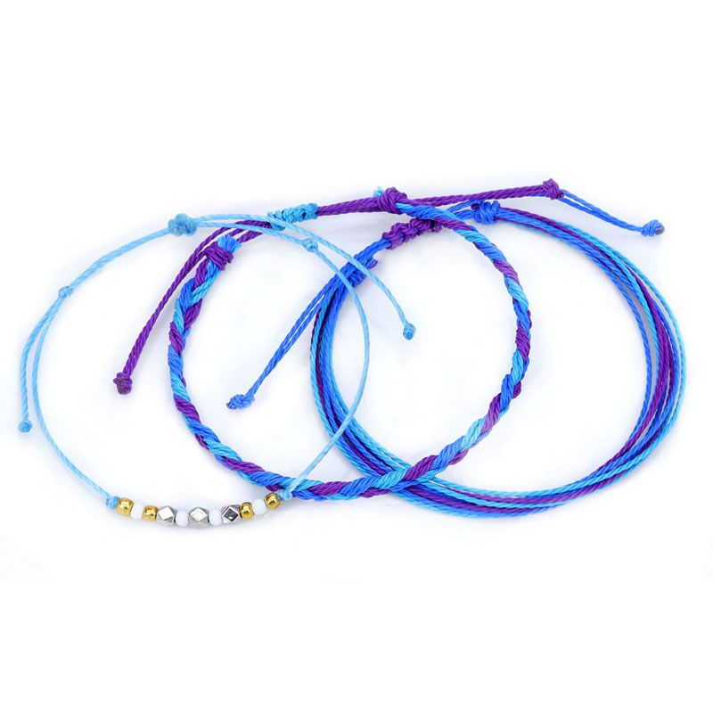 Shell Wax Thread Hand Woven Bracelet_voghion.com