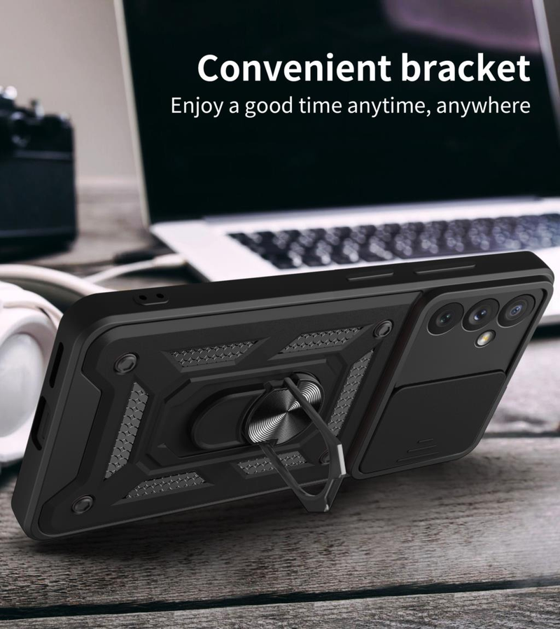 Slide Kamera Lënsen Hülle Fir Samsung Galaxy S22 S23 A53 A54 A33 Ultra S21 S20 A04 A04E A14 A34 A13 A23 Note 20 Bumpers Armor Cover_voghion.com
