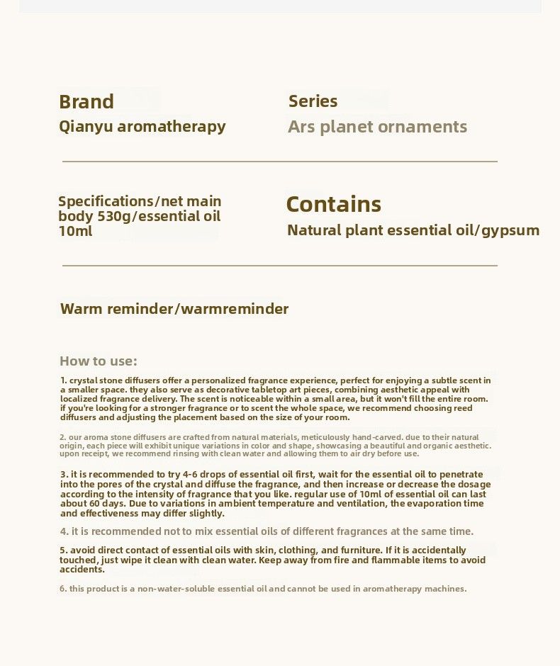 Light Changing Al's Planet Car Air Freshener Indoor Bedroom Flameless Aroma Diffuser Stone Ornament Gift_voghion.com