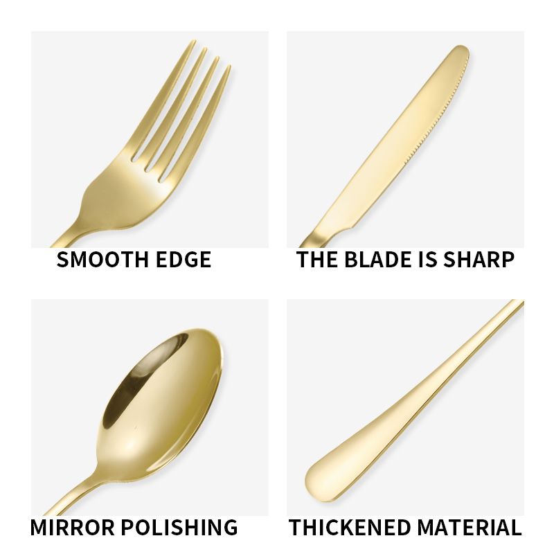 Viral 1010 Series 24-Piece Titanium Cutlery Set - Premium Stainless Steel Knives Forks & Spoons In Trendy Flip-Top Box_voghion.com