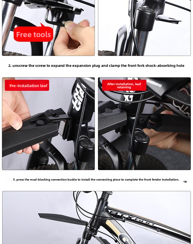 Universal Mountain Bike Mudguard Rear Fender Extended Rainproof Bicycle Accessories_voghion.com