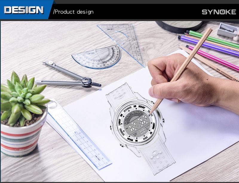 Orologio digitale minimalista ed elegante con cinturino leggero, multifunzione e impermeabile per studenti - Design unisex per ragazzi e ragazze. Orologi digitali_voghion.com