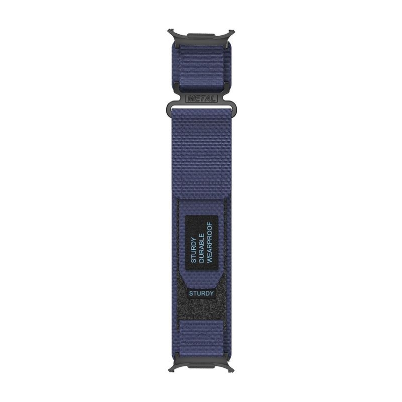 Velegnet til Samsung Galaxy Watch Ultra Metal Connector Velcro Sports Nylon Loop Flettet Rem_voghion.com