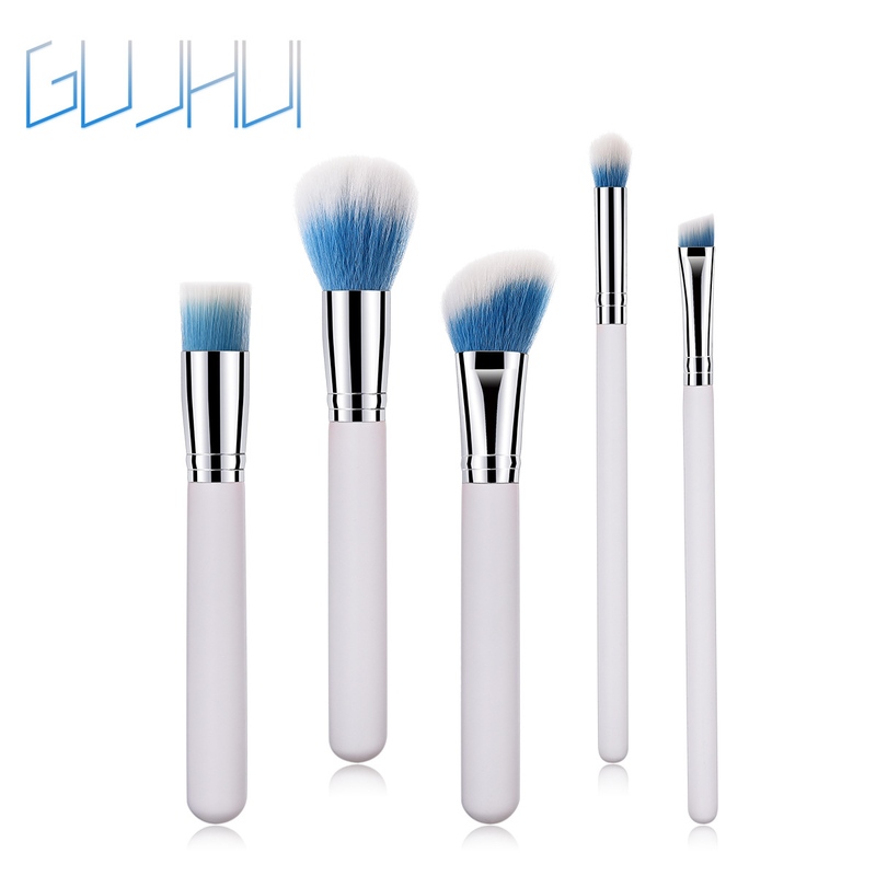 Pennelli per trucco da 5 pezzi, strumenti di bellezza, manico in legno Yuncai, tubo per la bocca, capelli in nylon GUJHUI_voghion.com