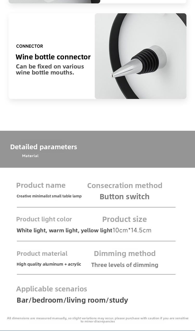 LED Rechargeable Atmosphere Table Lamp Plug-in Wine Bottle Dining Bar Light_voghion.com