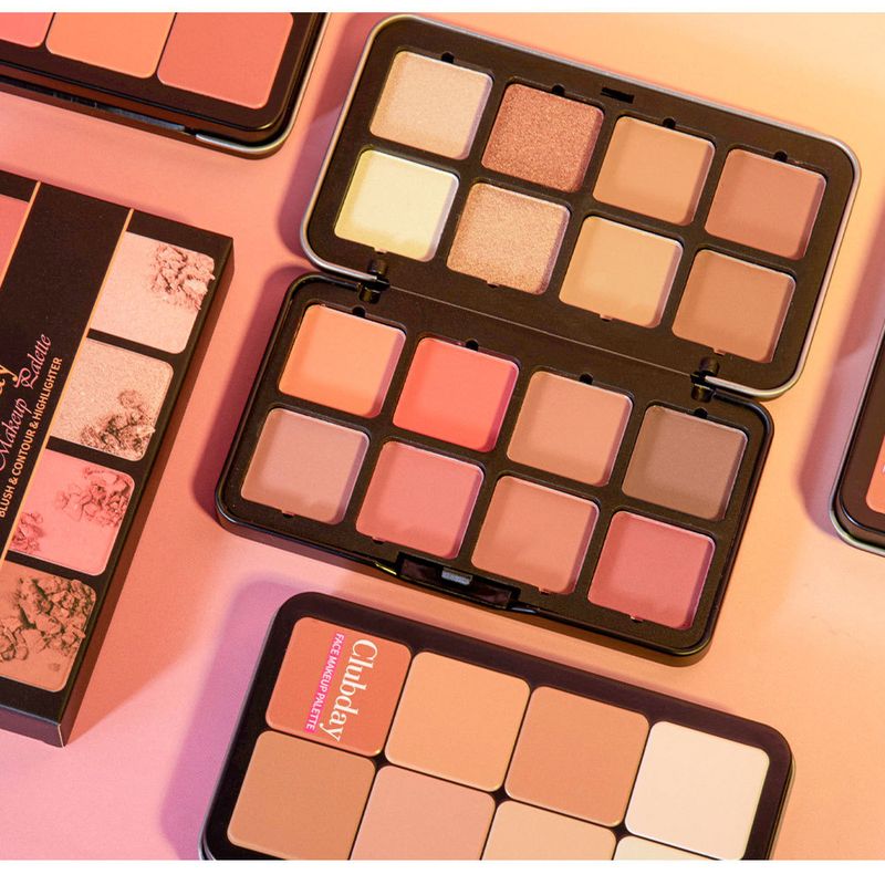 Blush rouge mat surligneur contouring tridimensionnel palette intégrée modification du contour maquillage du visage_voghion.com