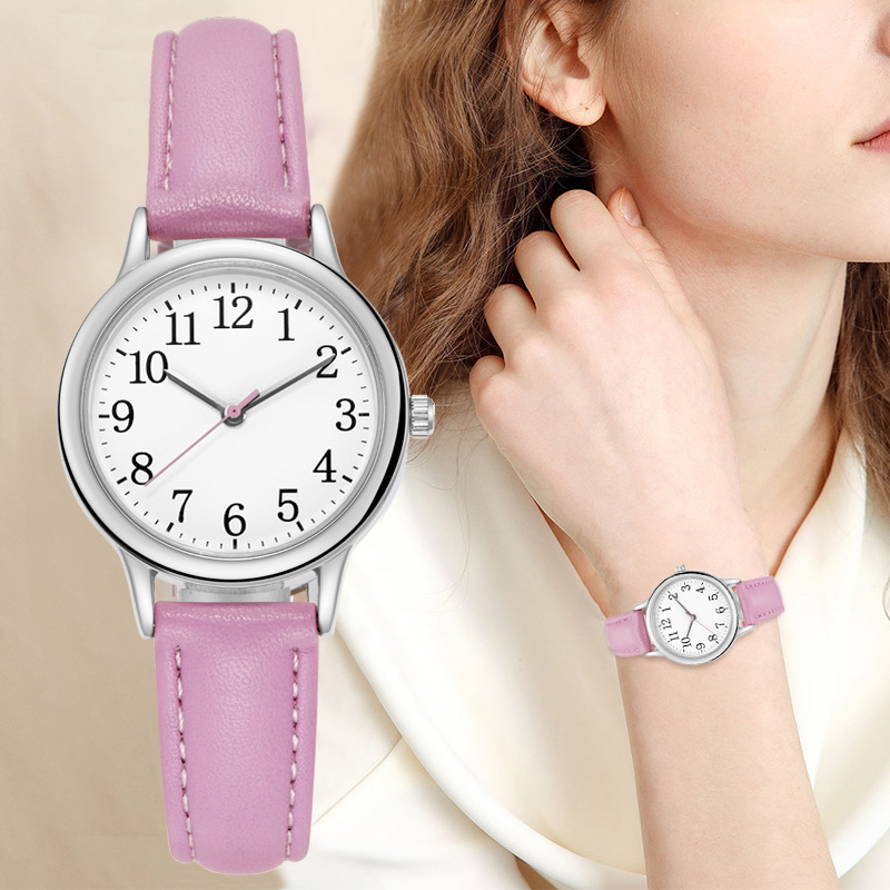 New Simple Digital Fashion Quartz Small Belt Women's Watch_voghion.com