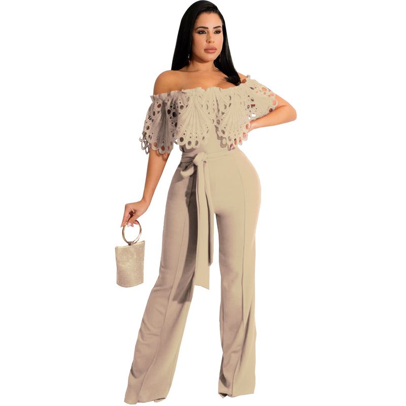 Europeisk och amerikansk sexig fashionabel enfärgad jumpsuit med tubtopp_voghion.com