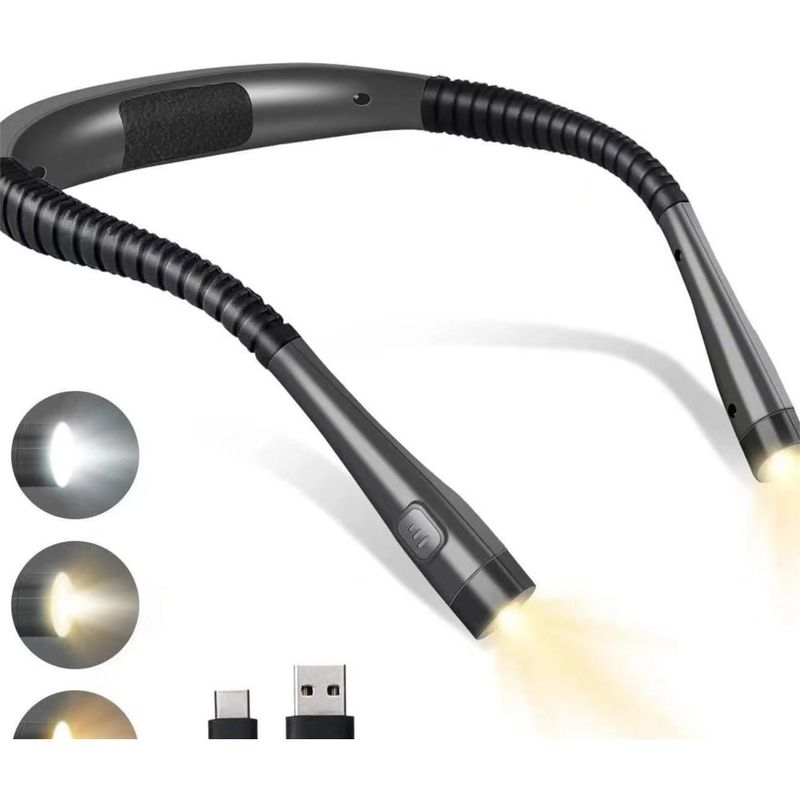 Lampada a sospensione a LED brevettata con angolazione del tubo flessibile regolabile per camera da letto e lettura all'aperto, protezione per gli occhi_voghion.com