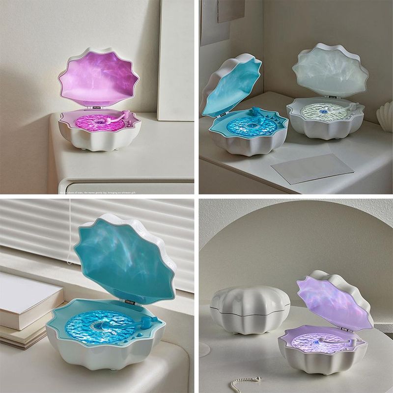 Kreativ Shell Light Kabellos Bluetooth Lautsprecher Héichqualitativ Subwoofer Schlofdekoratiounen Romantesch Kaddo fir_voghion.com