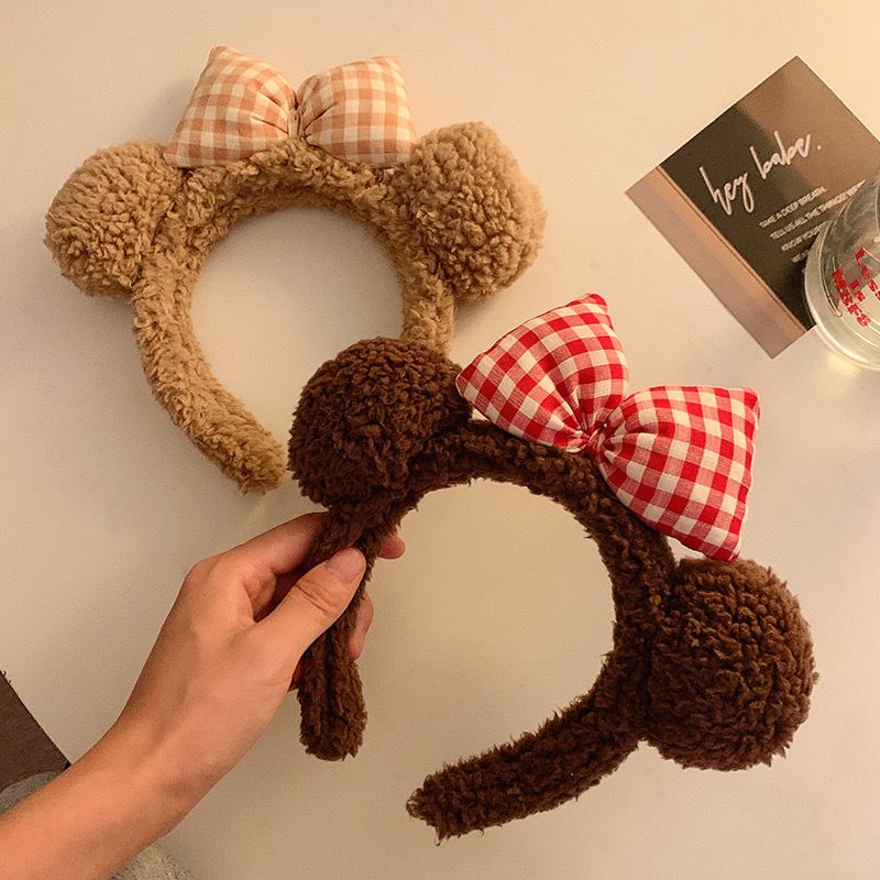Nuova fascia per capelli in peluche per autunno e inverno, lavabile, semplice e lussuosa, multifunzionale, antiscivolo, con fermagli per doccia_voghion.com