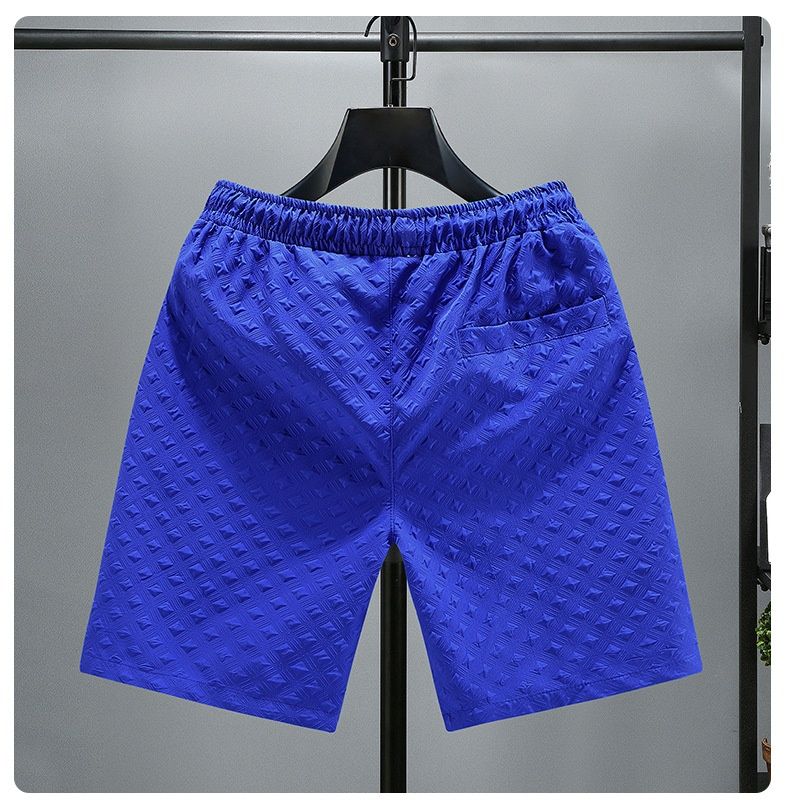 2024 New Summer Shorts Sports and Casual Couples Knitted Capris Men's Loose Large Beach Pants_voghion.com