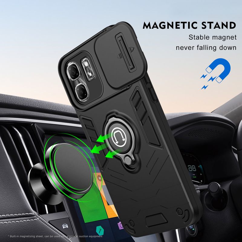 Klizna magnetska prstenasta futrola za objektiv kamere, oklopna futrola za telefon za Infinix Hot 50I 50 Smart 9 X6882 4G, otporna na udarce_voghion.com