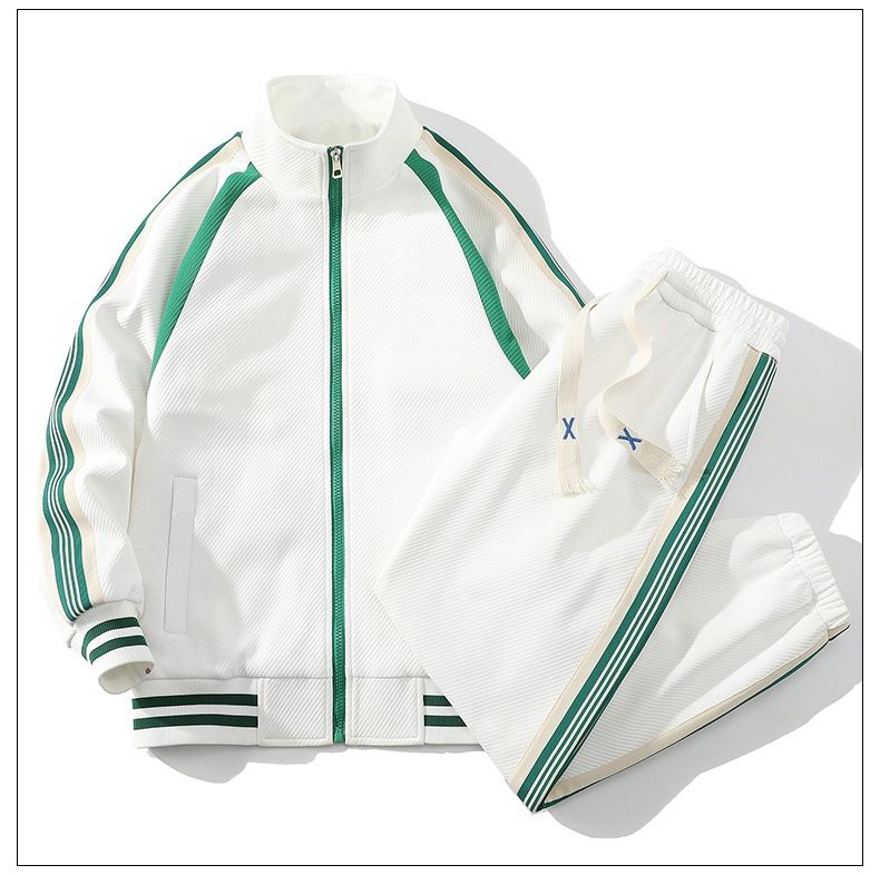 Conjunto esportivo casual masculino com capuz, jaqueta e shorts, mistura leve de poliéster para primavera/outono, roupa unissex combinando (tamanhos M-4XL)_voghion.com