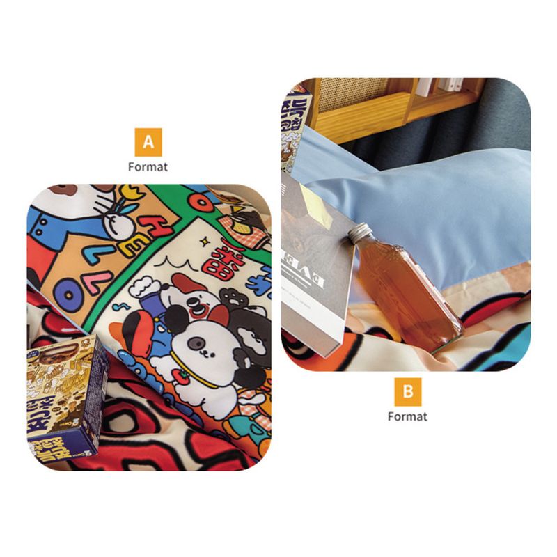 Dopamine Luo Xiaohei High-Value Four-Piece Dormitory Bed Simple Cotton Three-Piece Set Student Bedroom Children's Room_voghion.com
