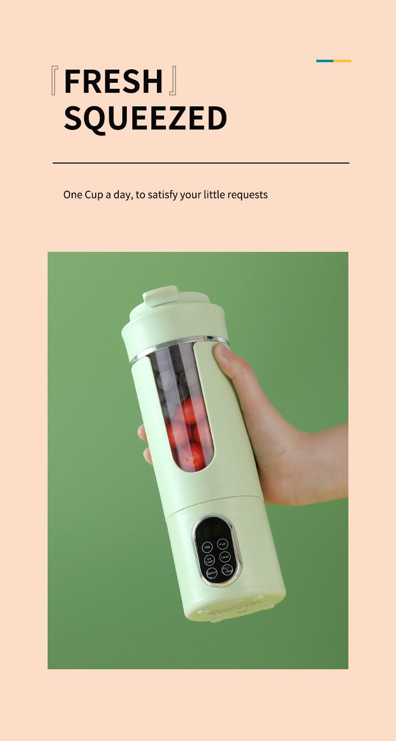 New Juicer Rechargeable Digital Display Juice Maker Three-Speed Adjustment Portable Home Travel Juicing Cup_voghion.com