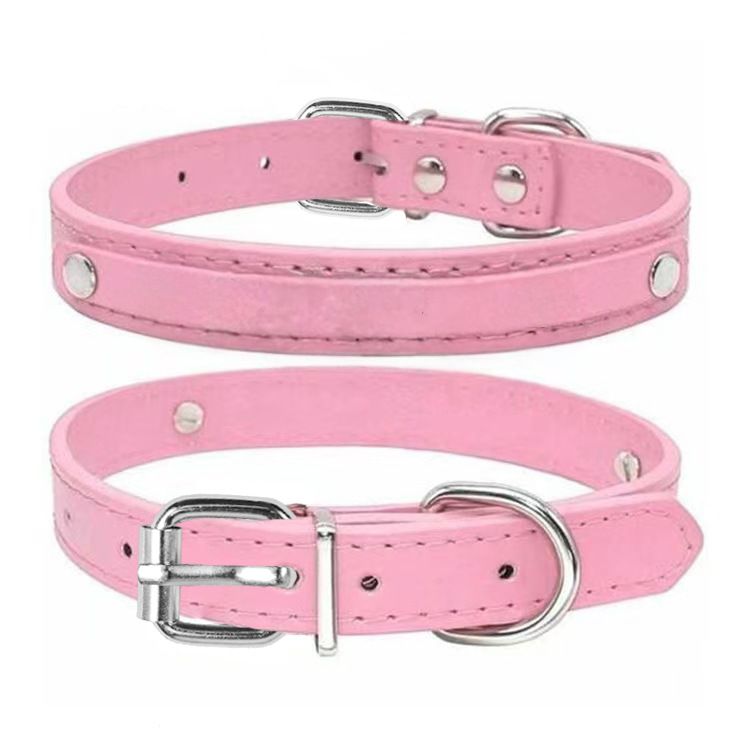 Coleira de couro puro sem letras com estampa Nabo, acessórios para animais de estimação, coleira de PU, acessórios para cães_voghion.com