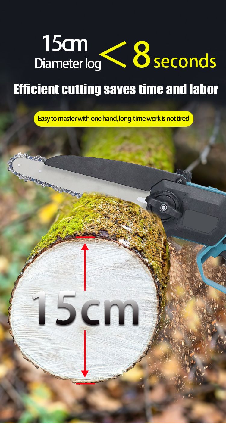 21V 8-Inch Cordless Brushless Chainsaw – Lightweight & Powerful For Tree Pruning, Wood Cutting & Garden Maintenance (Oil-Port Design)_voghion.com