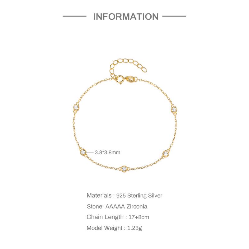 Bracciale da donna in argento Sterling S925, classico e semplice, con diamanti, coordinato, regolabile, stile Ins, accessori per le mani_voghion.com