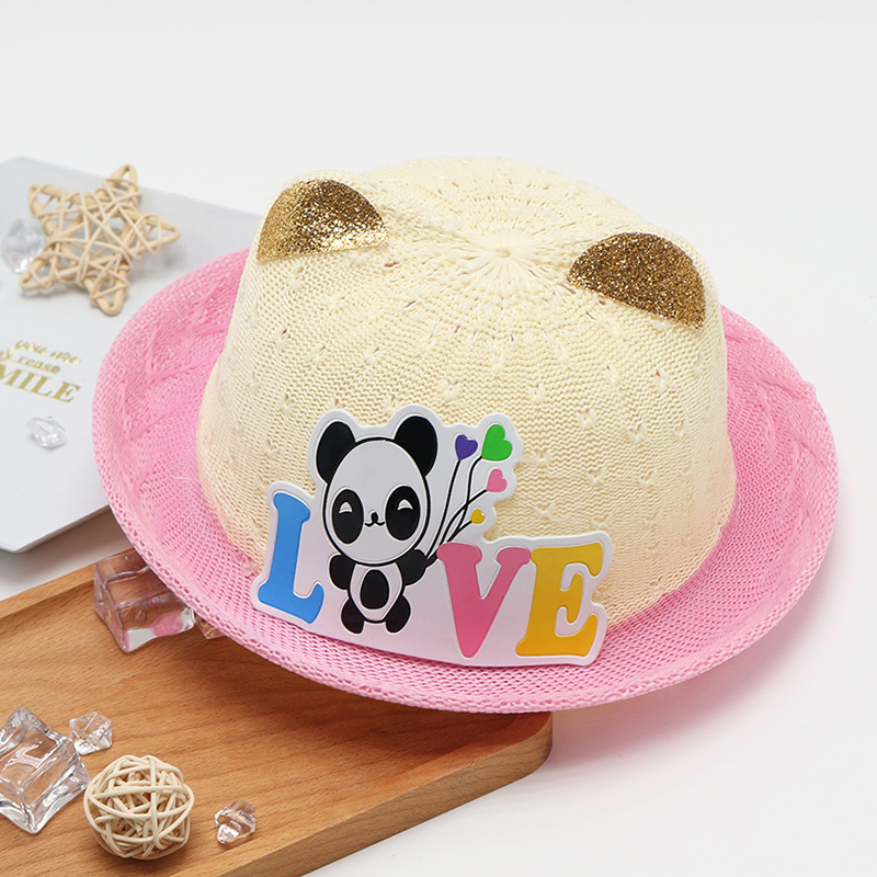 Cappello di paglia per bambini Cappello da sole per protezione solare da esterno in stile coreano per ragazzi e ragazze cappello da sole per bambini da spiaggia_voghion.com