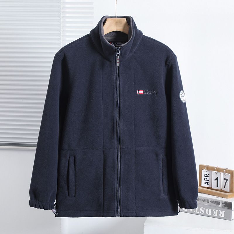 Felpa spessa foderata in pile resistente al freddo, giacca calda con collo alto da uomo, autunno inverno, termica_voghion.com
