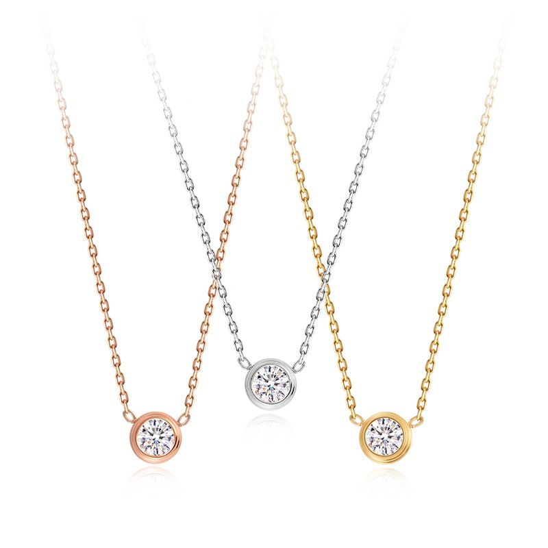 Collana in acciaio al titanio per donna, leggera, squisita, alla moda, versatile, con catena per clavicola resistente allo sbiadimento_voghion.com