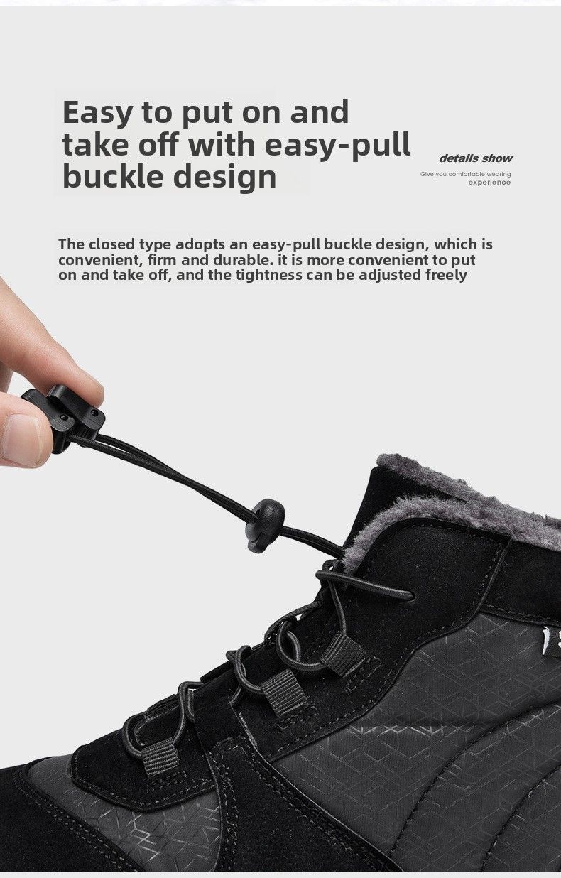 Nowe, pięciopalczaste, męskie, sportowe buty śnieżne z polarową podszewką, odporne na zużycie, antypoślizgowe, z bawełny, do wędrówek_voghion.com