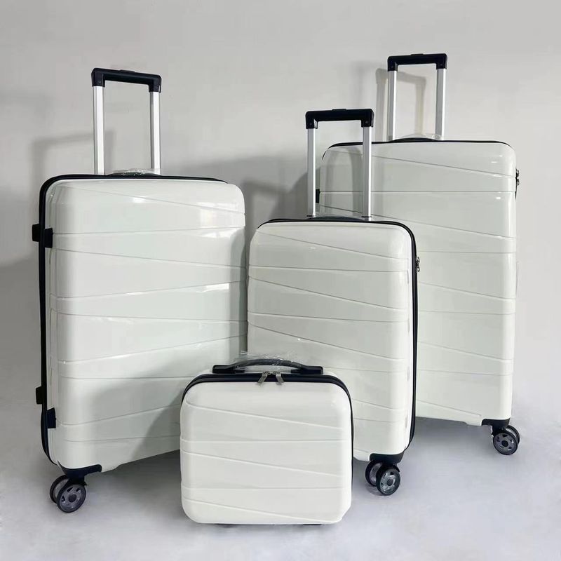 Set de trei piese din PP, valiză de călătorie universală cu roți marca comercială, bagaje de îmbarcare cu parolă de 20 inch_voghion.com