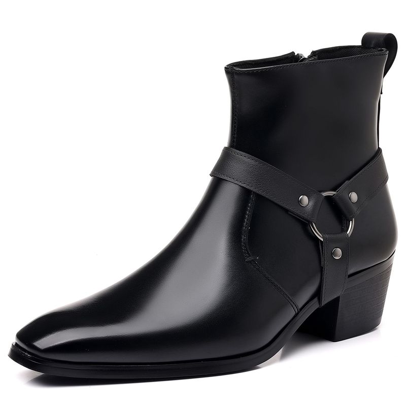 New Spring 2024 Men's High Top Zipper Retro Martin Boots_voghion.com