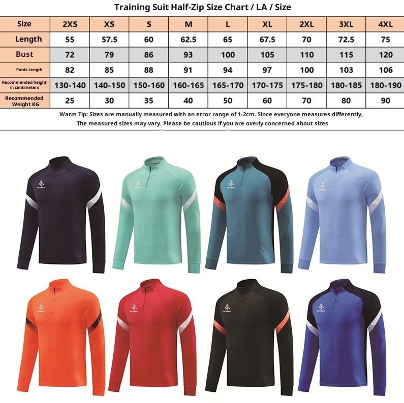 Fußball-Trainingskleidung, lange Ärmel, Samt und verdickte Herbst- und Winter-Teamkleidung für Erwachsene und Kinder, Trikots, Fußballkleidung._voghion.com