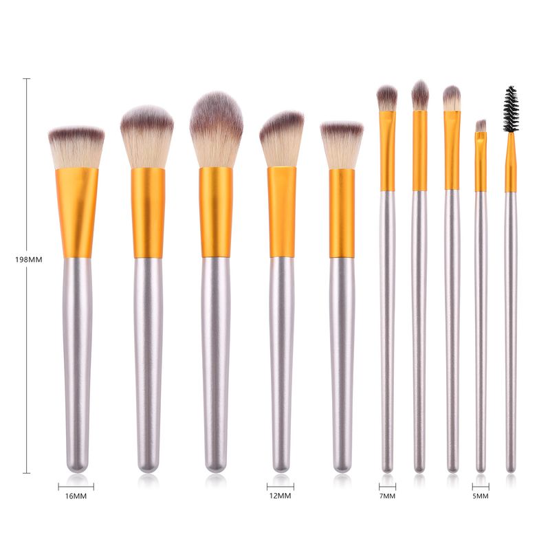 10-teiliges Make-up-Pinselset, Champagner-Gold, neue Make-up-Tools GUJHUI_voghion.com