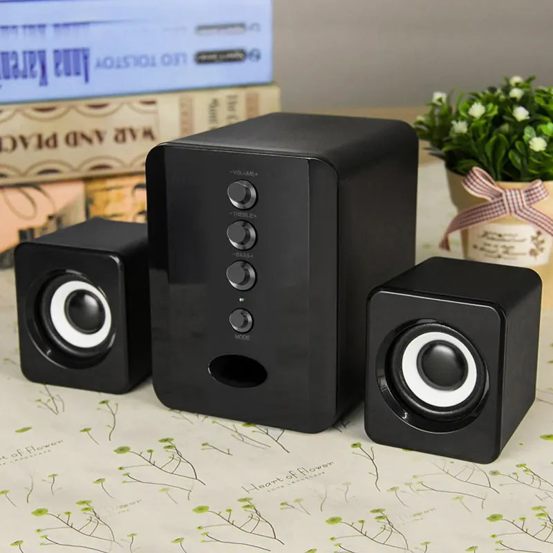 3D Universal Full Range PC Speaker Box Sound Bar Stereo Subwoofer Bass DJ Music Computer Speakers USB For Laptop_voghion.com