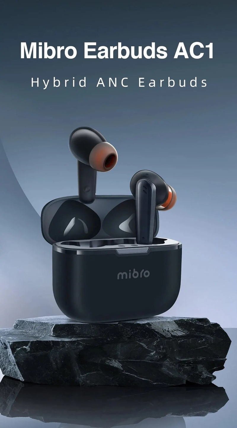 Mibro AC1 ANC Wireless Earphones 42dB Active Noise Cancellation Bluetooth 5.2 Transparency Mode Sport TWS Earbuds_voghion.com