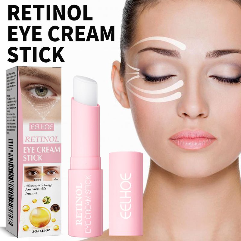 EELHOE retinol eye cream stick with fine crow's tail lines, black circles under eyes, moisturizing and firming skin_voghion.com