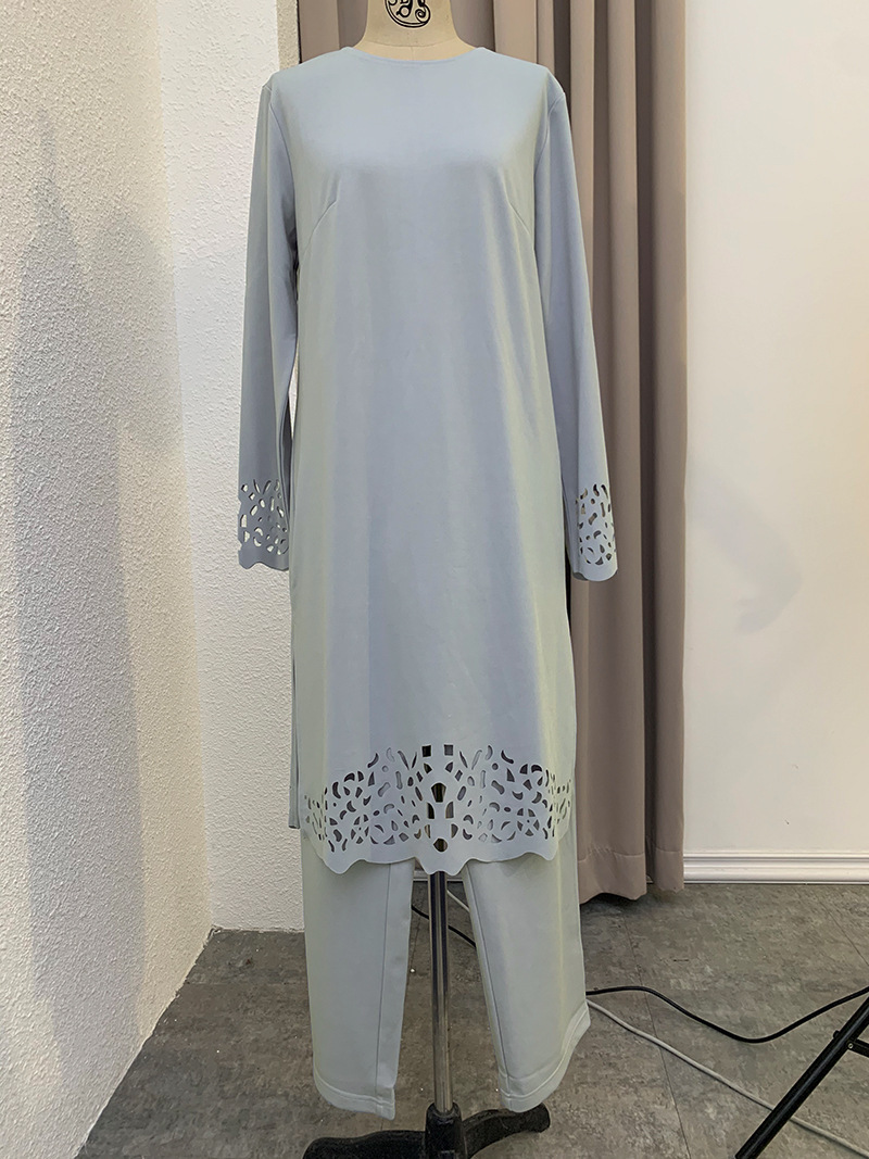 Damespak abaya tweedelige set Midden-Oosten kleding dames lange rok plus size mode Midden-Oosten_voghion.com