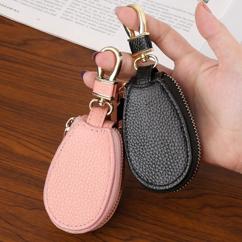 Lychee Pattern Case Unisex Car Key Storage Bag Creative Fashion Simple Pendant Keychain_voghion.com