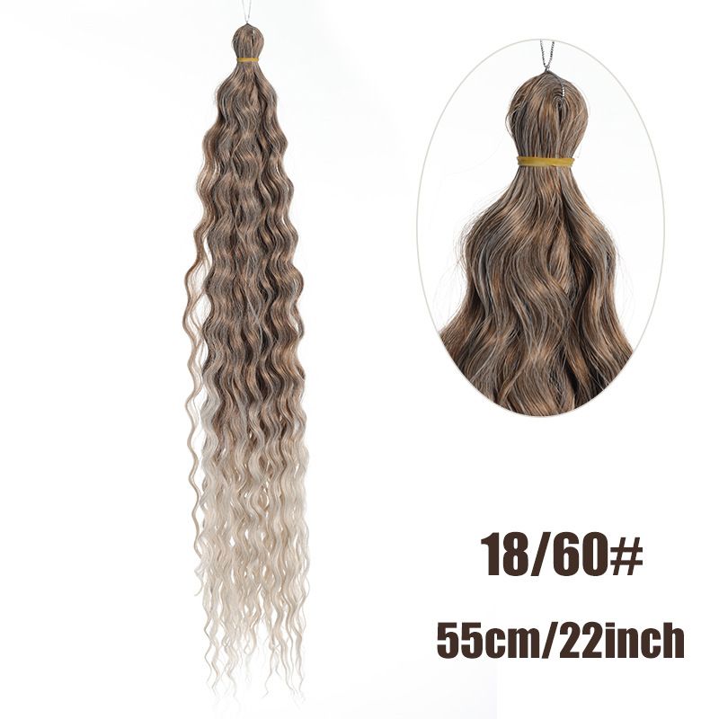 Afrikanske dreadlocks Flettet hår for kvinners parykker Hekle hår dypt mot krøllete flettet hår_voghion.com
