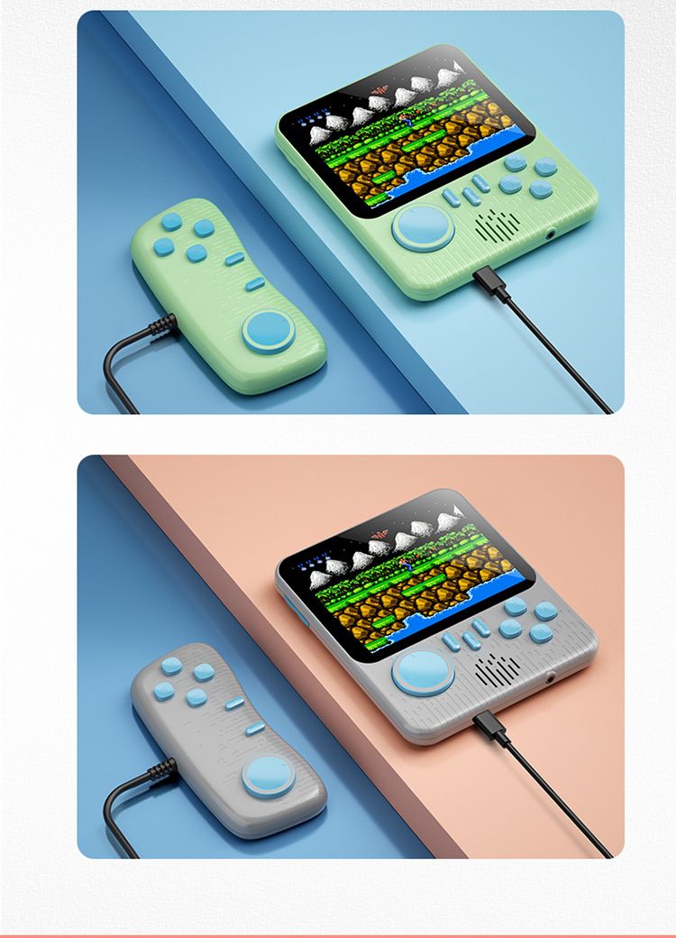 Consoles de jeux vidéo Tmall Creative Souvenir Boîte de jeu portable Macaron Console de jeu portable pour enfants G7_voghion.com