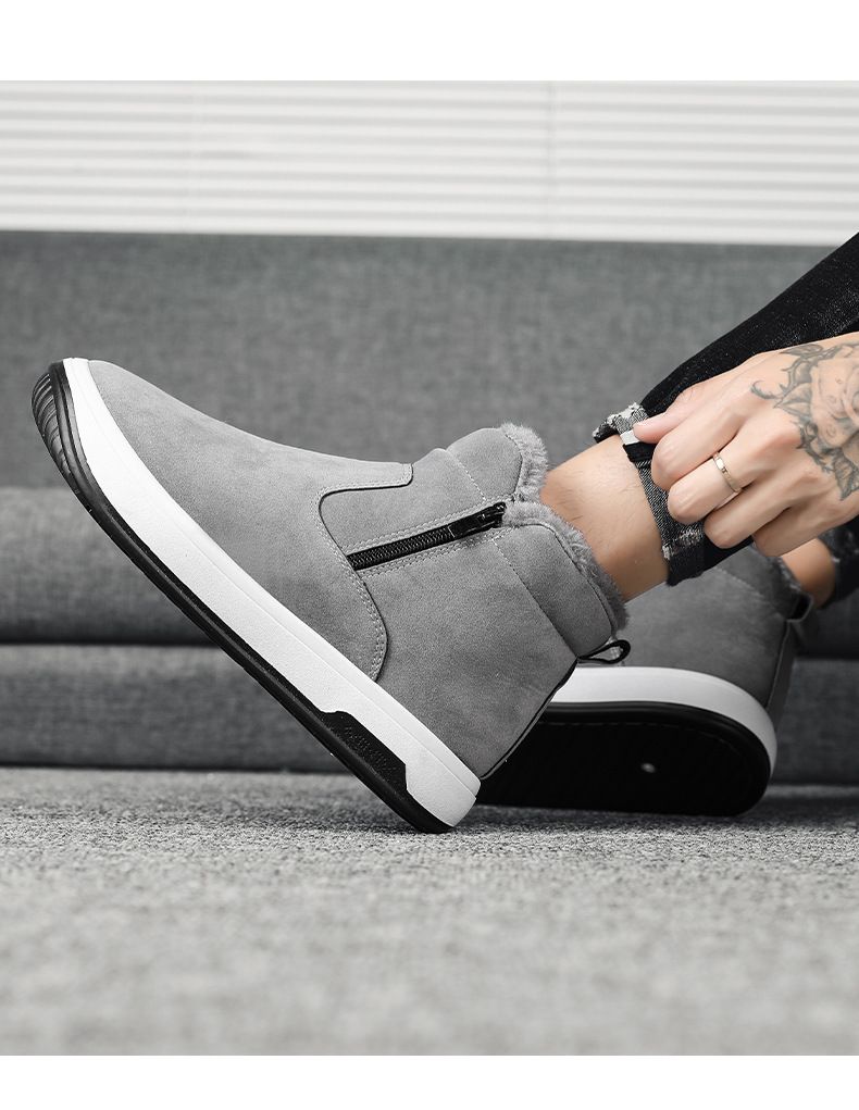 Men's Outdoor High-top Casual Men's Cotton Shoes Are Popular, Winter New Snow Boots Men's Shoes 2025 Fashion Men's Shoes_voghion.com