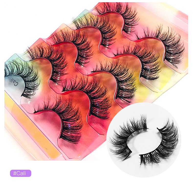 CMAYOME 5-Pairs Colored Faux Mink Eyelashes - Voluminous, Fluffy, Multi-Layered False Lashes For Dramatic & Natural Look_voghion.com