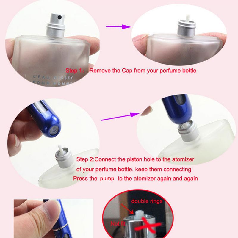 Mini atomizador de Perfume recargable de 5 ml, botella de bomba vacía con pulverizador portátil de viaje_voghion.com