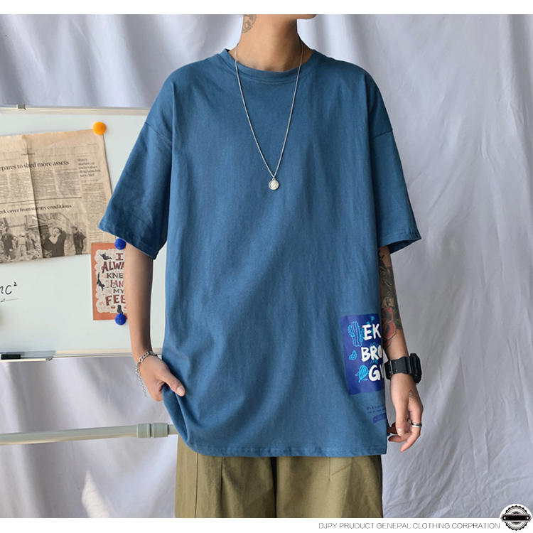 Ny kort t-shirt från Instagram, koreanska lösa kläder för män, trendig sommarklänning med halv ärm_voghion.com