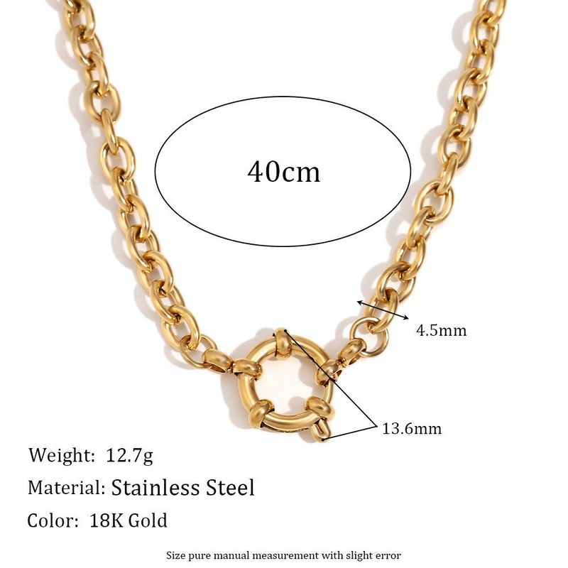 Titanium Steel Niche Natural Stone Lapis Lazuli Heavy Craft Necklace Pendant DIY High Color Retention Gold Plating_voghion.com