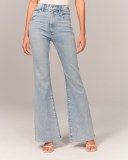 Damemode med svajer - Stretch denim bootcut bukser (trendy og behagelige)_voghion.com