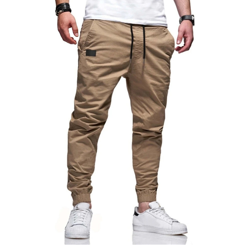 Four Seasons Cargo pants straight trousers for men casual cotton leggings for men slim overalls for men_voghion.com