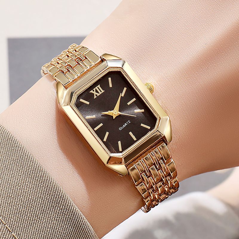 Orologi da donna, leggeri, di lusso, con cinturino in acciaio, orologio da donna al quarzo quadrato semplice e alla moda per studentesse_voghion.com