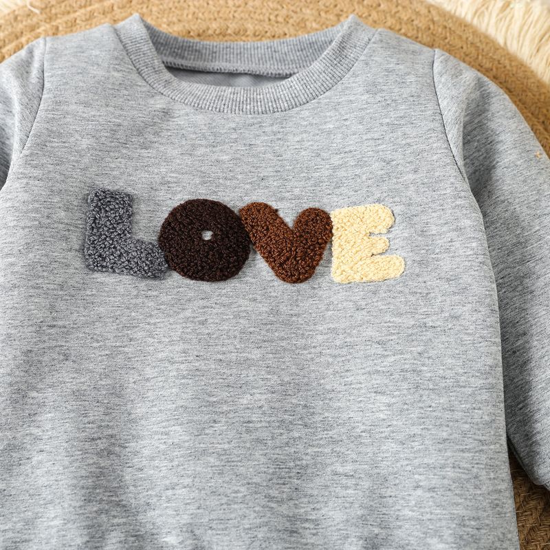 2024 Abbigliamento per bambini e neonati, stile sportivo casual, asciugamano, ricamo, felpa con cappuccio, pantaloni, set_voghion.com