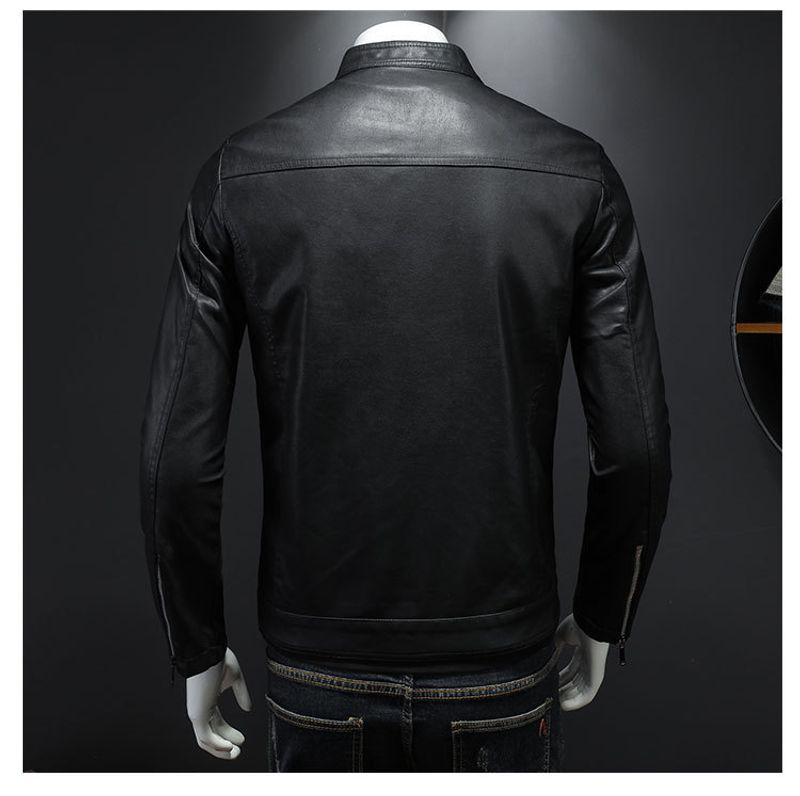 Men's Clothing Jacket Leather Jacket Slim Fit_voghion.com