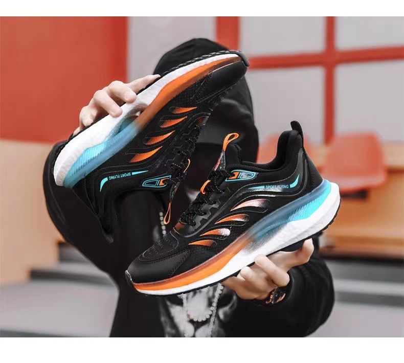 Laufende, ultraleichte, stoßdämpfende, weiche Sohle für Herren, lässige Sport-Popcorn-Sohlen, atmungsaktive Laufschuhe, trendig_voghion.com
